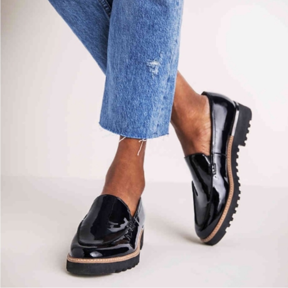 FRANCO SARTO Cypress Black Patent Loafers